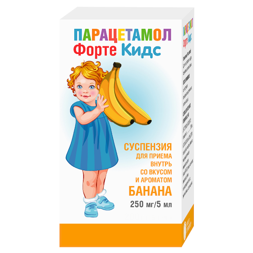 Парацетамол ФортеКидс 250 мг/5 мл суспензия для приема внутрь Банан 80 мл #1