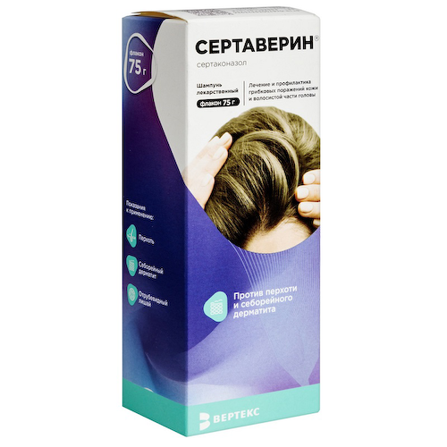 Сертаверин 2% шампунь 75 г #1
