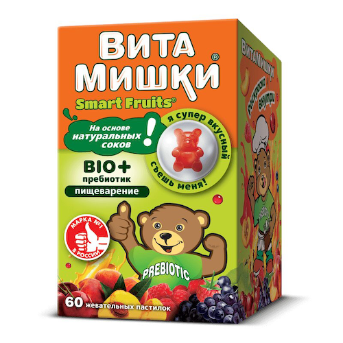 ВитаМишки Bio+ пребиотики пастилки жевательные 60 шт #1