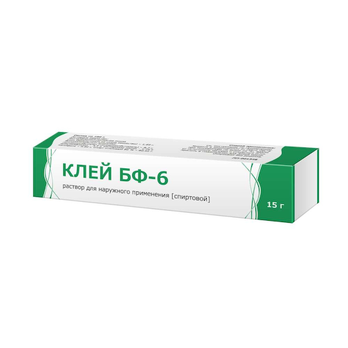 Клей БФ-6 раствор спиртовой для наружного применения 15 г #1