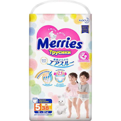 Merries 5 Подгузники-трусики детские 12-22 кг 38 шт #1