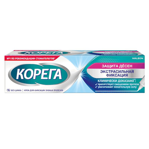 Корега Защита Десен крем для фиксации зубных протезов 40 г #1