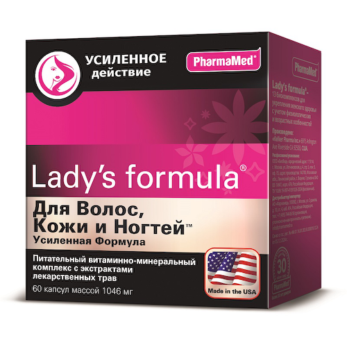Lady's Formula Для волос кожи и ногтей Усиленная формула капсулы 60 шт #1