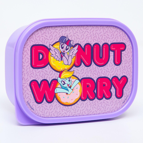 Ланч-бокс прямоугольный 0.5 л donut worry, my little pony #1