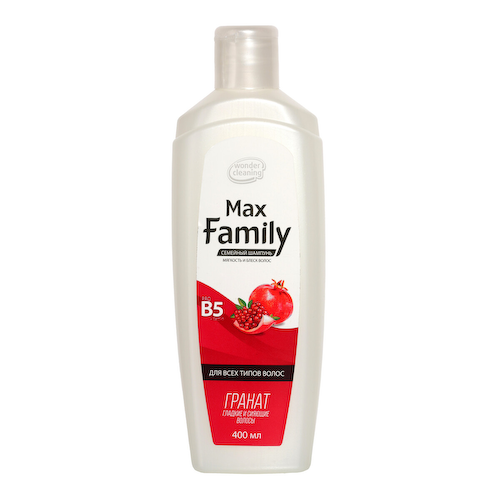 Семейный шампунь "MaxFamily" для всех типов волос ГРАНАТ, 400 мл #1