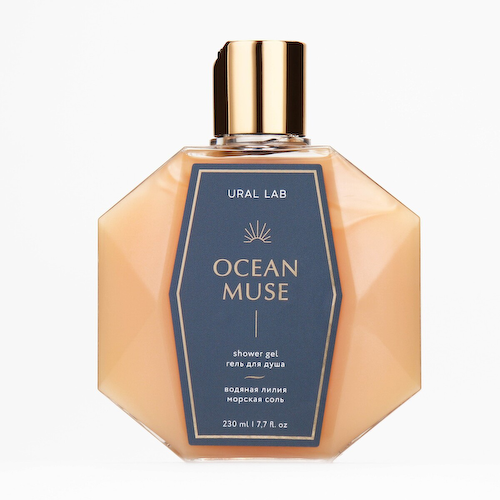 Гель для душа женский ocean muse, 230 мл, аромат водяной лилии и морской соли, ural lab #1