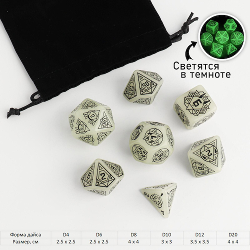 Кости игральные, дайсы для d&d (dungeons and dragons, днд), #1
