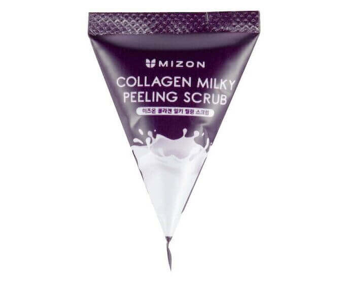 Скраб-пирамидка с коллагеном и содой Mizon Collagen Milky Peeling Scrub - 7 гр. #1