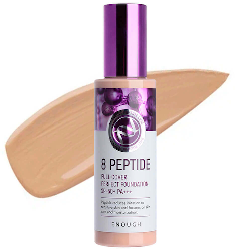 Тональный крем с пептидами Enough﻿ 8 Peptide Full Cover Perfect Foundation SPF50+ PA+++ тон 21 #1