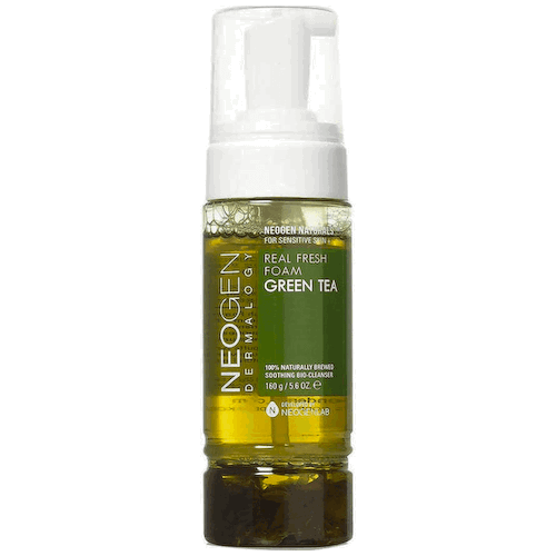 Успокаивающая пенка для умывания с зелёным чаем Neogen Dermalogy Real Fresh Foam Cleanser Green Tea #1