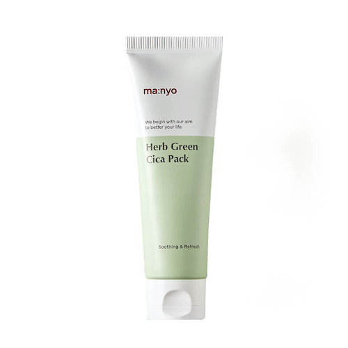Успокаивающая маска для лица с экстрактом зеленого чая Manyo Herb Green Cica Pack #1