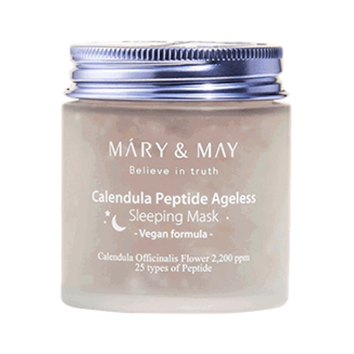 Ночная антивозрастная маска с лепестками календулы Mary&May Calendula Peptide Ageless Sleeping Mask 110 мл #1