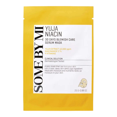 Осветляющая маска с ниацинамидом и юдзу Some By Mi Yuja Niacin 30days Blemish Care Serum Mask #1