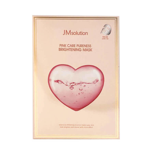Осветляющая тканевая маска с арбутином JMsolution Pink Care Pureness Brightening Mask #1