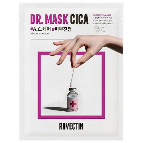 Тканевая цика-маска Rovectin Skin Essentials Dr. Mask Cica #1