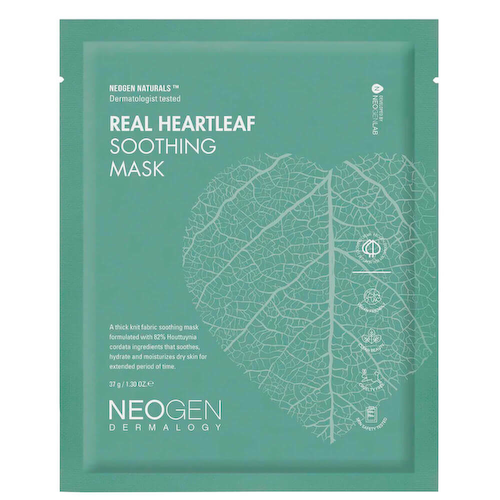 Успокаивающая маска против сухости с хауттюйнией Neogen Dermalogy Real Heartleaf Soothing Mask #1