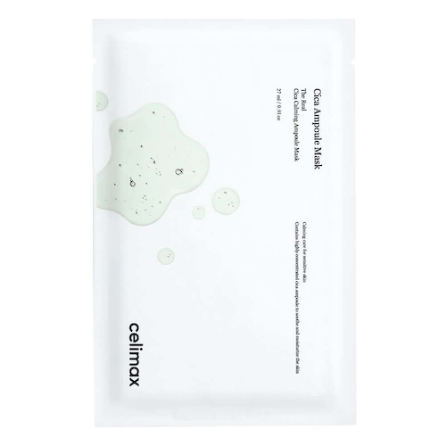 Успокаивающая тканевая маска с экстрактом центеллы Celimax The Real Cica Calming Ampoule Mask #1