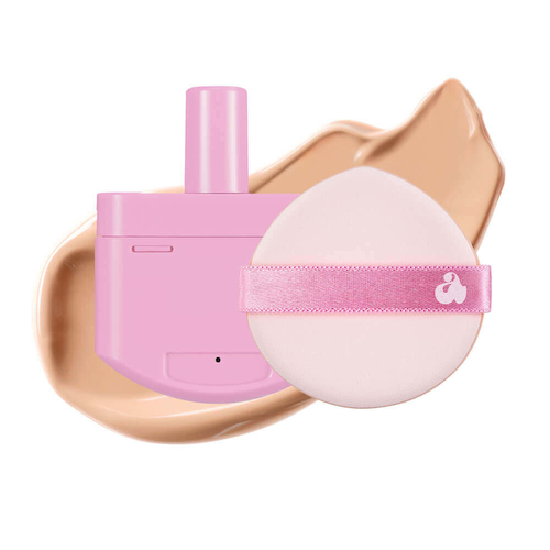 Рефил для кушона с сияющим финишем Unleashia Don't Touch Glass Pink Cushion SPF50+ PA++++ Re-feel 23W With Care #1