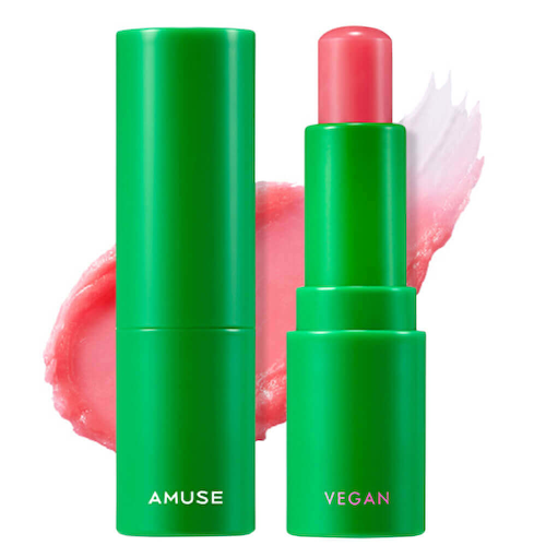 Веганский увлажняющий бальзам для губ AMUSE Vegan Green Lip Balm 02 Rose #1
