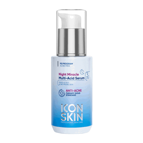Ночная мультикислотная сыворотка для проблемной кожи ICON SKIN Night Miracle Multi-Acid Serum #1