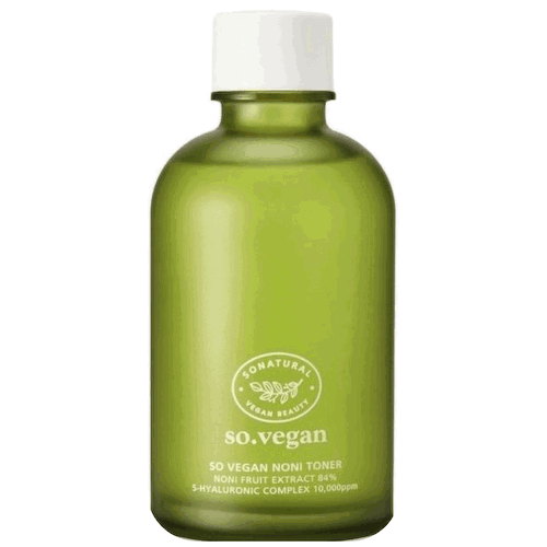Веганский слабокислотный тонер с экстрактом нони So Natural So.Vegan Noni Toner #1