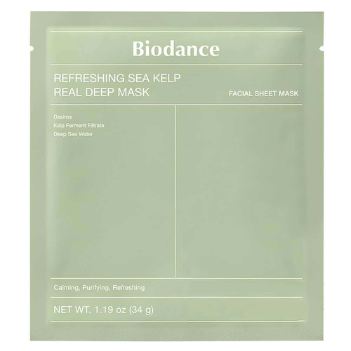 Успокаивающая гидрогелевая маска с водорослями Biodance Refreshing Sea Kelp Real Deep Mask #1