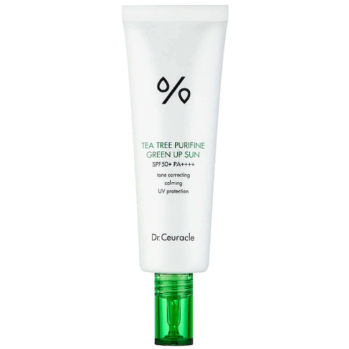 Солнцезащитный крем для проблемной кожи Dr.Ceuracle Tea Tree Purifine Green Up Sun SPF50+ PA++++ #1