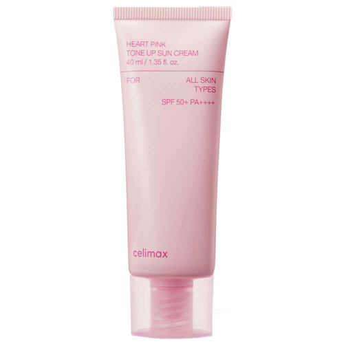 Выравнивающий солнцезащитный крем для сияния кожи Celimax Heart Pink Tone Up Sun Cream SPF50+ PA++++ #1