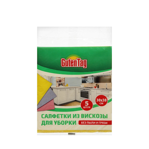 Салфетки Guten Tag из вискозы 30*38см 5шт #1