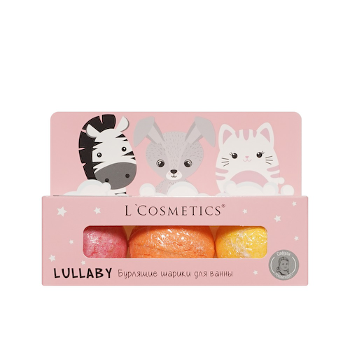 Набор бурлящих шариков для ванны L'Cosmetics Lullaby 3+ Розовый 165г #1