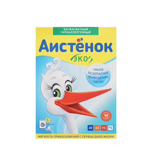 Порошок Аист Аистёнок для ручной и машинной стирки детского белья 400г #1