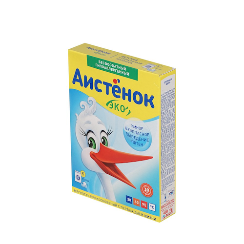 Порошок Аист Аистёнок для ручной и машинной стирки детского белья 400г #1