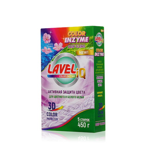 Стиральный порошок LAVELiq Color Enzyme 450г #1