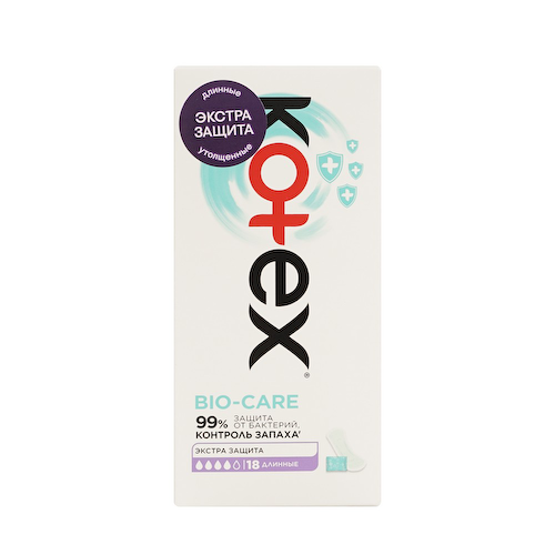 Ежедневные прокладки Kotex Bio-Care экстра защита 18шт #1