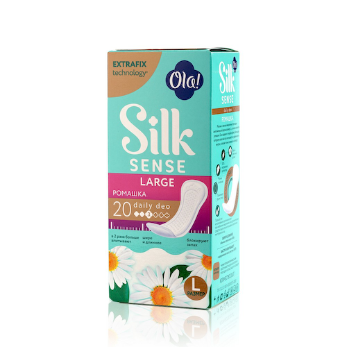 Ежедневные прокладки Ola! silk sense Daily deo ромашка Large 20шт #1
