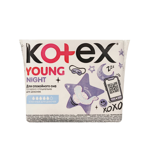 Ночные прокладки для девочек Kotex Young Night 6шт #1