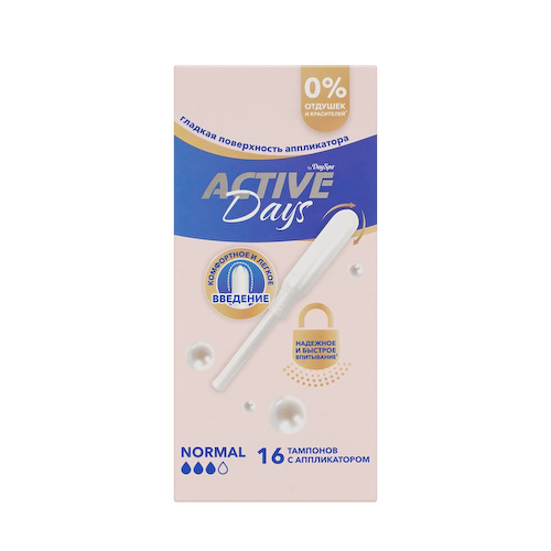 Тампоны с аппликатором Day Spa Active Days Normal 16шт #1