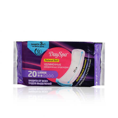 Удлиненные ежедневные прокладки Day Spa Natural Soft Large 20шт #1