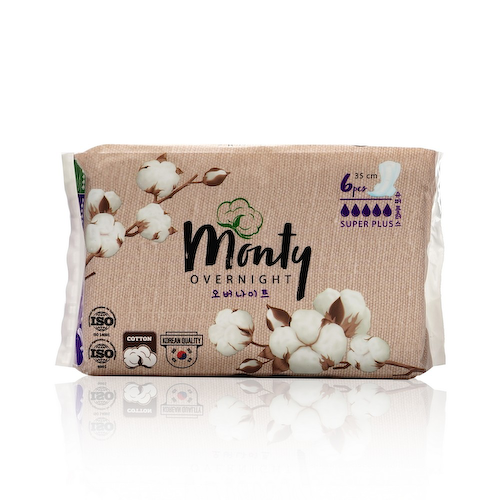 Женские ночные прокладки Monty Ultra Soft Overnight , Super Plus , 6шт #1