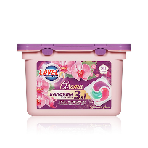 Капсулы для стирки 3 в 1 LAVELiq Aroma " Азиатский цветок " 20шт #1