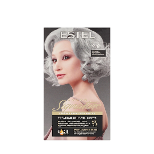 Стойкая крем - гель краска для волос Estel Color Signature 9/8 Роскошь Перламутра #1