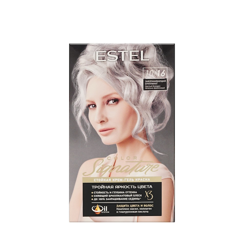 Стойкая крем - гель краска для волос Estel Color Signature 10/16 Завораживающий Бриллиант #1