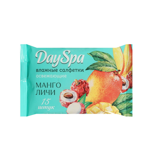 Влажные освежающие салфетки Day Spa " Манго Личи " 15шт #1