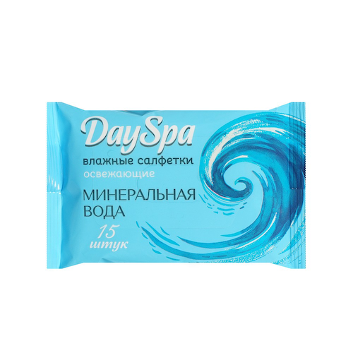 Влажные освежающие салфетки Day Spa " Минеральная вода " 15шт #1