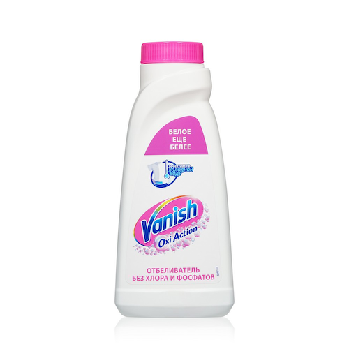 Пятновыводитель - отбеливатель Vanish Oxi Action жидкий для белого белья 450мл #1