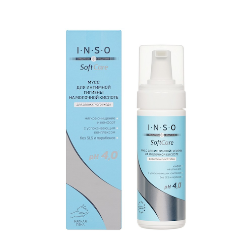 Мусс для интимной гигиены на молочной кислоте INSO Soft Care 150мл #1