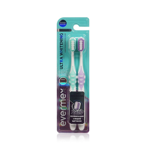 Зубная щетка Evermex Ultra Whitening средняя 2шт #1