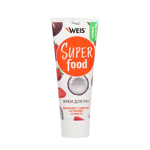 Крем для рук WEIS Super Food с экстрактами клубники и кокоса 75мл #1