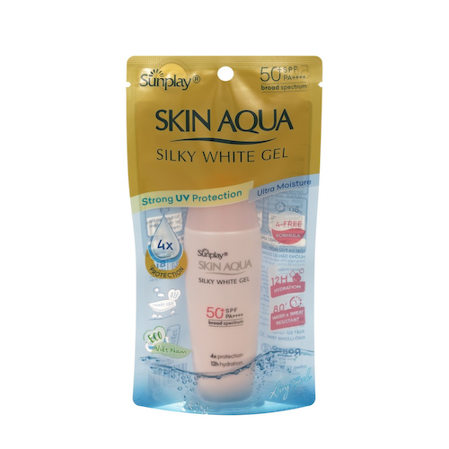 Солнцезащитный гель для лица Sunplay Skin Aqua Silky White Gel SPF 50+ 30г #1