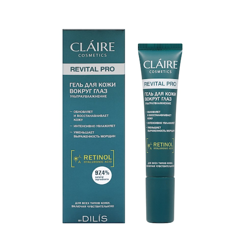 Ультраувлажняющий гель для кожи вокруг глаз Claire Cosmetics Revital Pro 15мл #1